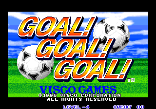 Goal! Goal! Goal title screen for Neo Geo